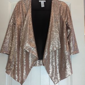 Design Closet Rose Gold draping blazer size Small